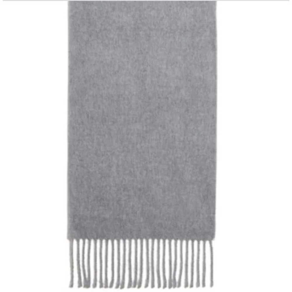Steve Madden Mid Weight Cozy Scarf Muffler - Solid Grey Classic - 72 x 11 inch